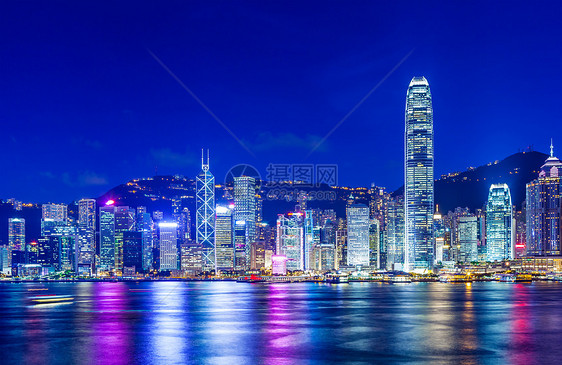 香港之夜地标商业天际天空港口摩天大楼办公楼公司办公室企业图片