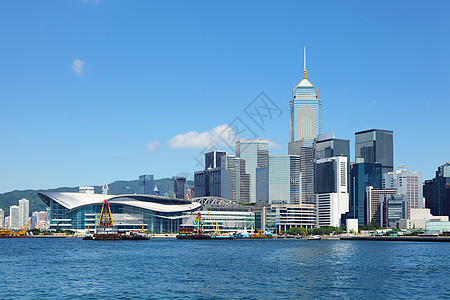 香港天线港口办公室金融天空城市摩天大楼景观商业公司高清图片