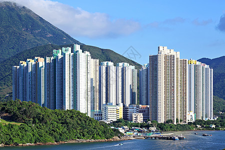 香港市风景公寓房屋绿色民众城市景观植物市中心住房天际图片