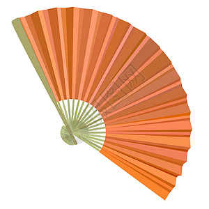 传统折叠粉丝 矢量说明木头文化竹子扇子配饰空气白色折扇艺术纪念品图片