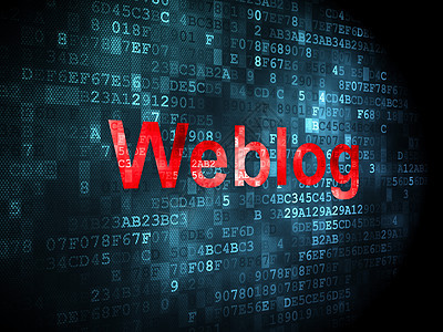 网络设计概念 关于数字背景的Weblog(German)图片