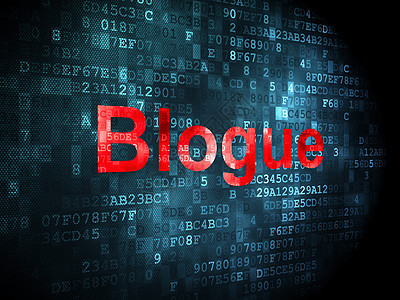 网络设计概念 数字背景的Blogue(法语)图片