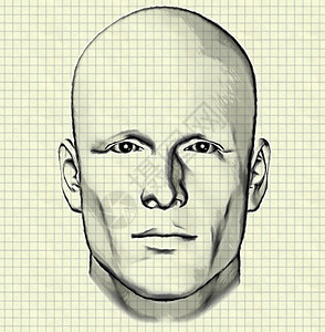 纸上男性人物素描背景图片