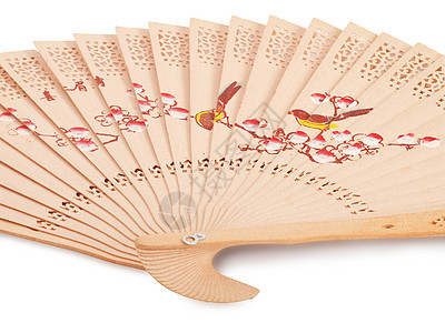 折叠风扇文化脆弱性竹子雕刻手工业风格翅膀工艺木头纪念品图片