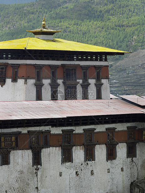 不丹王国宗教旅行佛教徒旅游经幡建筑学寺院图片