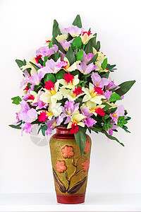 花束花花瓣紫色鸢尾花团体花瓶婚礼标签蓝色玫瑰叶子图片