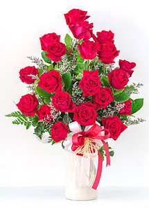 红色玫瑰花团玫瑰蓝色庆典叶子标签花瓣紫色团体花瓶婚礼图片