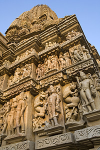 印度中央邦Khajuraho雕刻宗教旅游雕塑寺庙地标旅行中央邦建筑学纪念碑图片