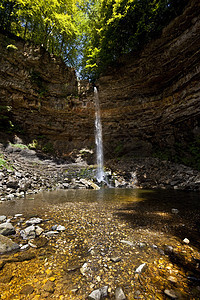 英国的  硬力水瀑布风景旅行山谷溪流旅游瀑布乡村农村地标硬拔力图片