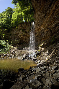 英国的  硬力水瀑布地标溪流乡村旅游山沟峡谷山谷硬拔力旅行瀑布图片