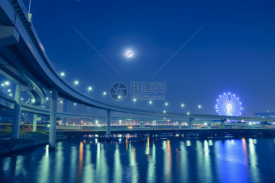 东京夜间公路图片