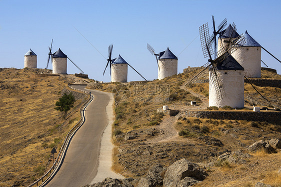 西班牙康苏格拉的风车旅行地标旅游图片