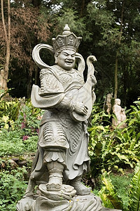 古老的亚洲神像神道力量套装宗教盔甲雕塑文化传统石头图片