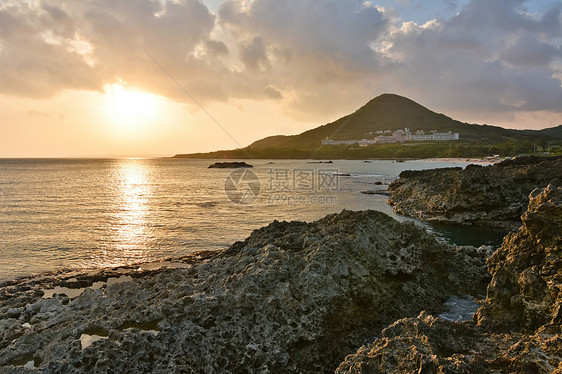 珊瑚海岸线日落公园地标环境国家海浪风景地平线船帆海滩荒野图片