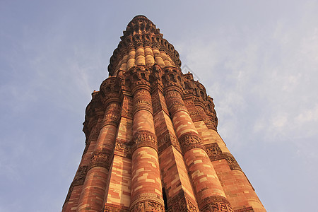 印度德里文化旅行尖塔历史建筑学地标废墟柱子建筑景观图片