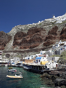 圣托里尼希腊风景建筑学悬崖火山旅游旅行边缘图片