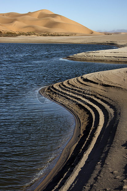 沙漠  纳米比亚海岸风景沙丘地形边缘图片