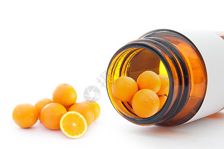 维生素C早餐饮食水果橙子维生素排毒补充药片图片