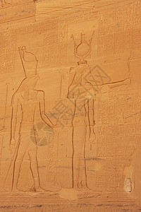菲莱寺墙上的古代象形文字雕刻法老雕像雕塑石头寺庙宽慰建筑学纪念碑岩石图片
