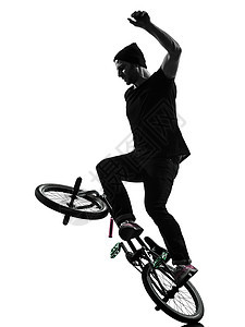 人图形环形光影白色极限男人运动男性自行车成年人数字小轮车杂技图片