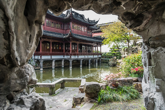 上海中国诸川花园旅行建筑学目的地池塘外观文明地方花园地标房子图片