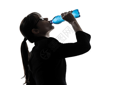 妇女经商的饮用水能源轮光灯女孩阴影人士商务秘书塑料饮料成年人女士瓶子图片