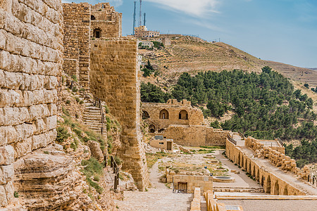十字军约旦城堡堡垒目的地地标历史性旅行文明地方历史废墟图片