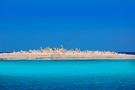 Formentera岛 石雕伊利塔斯天空雕塑波浪蓝色支撑地标假期旅游石头旅行图片