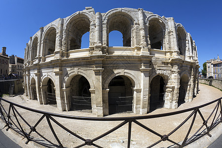 罗马安菲剧院  Arles  法国南部建筑学地标圆形纪念碑旅游剧场旅行图片