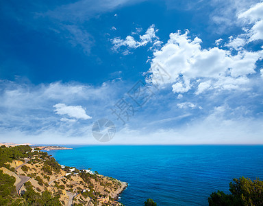 在圣何塞的地中海观旅行海岸晴天石头太阳波浪海滩小岛悬崖天堂图片
