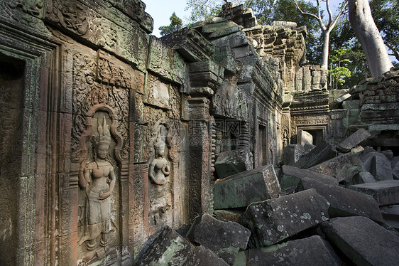 塔普伦寺  吴哥窟  柬埔寨高棉语生长废墟旅行寺庙地标建筑学图片