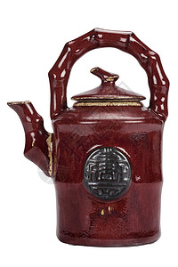 东方茶壶 - 孤立背景图片