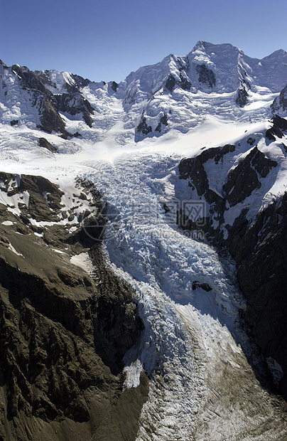 塔斯曼冰川新西兰风景山脉顶峰旅游天线旅行图片