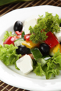 白菜中美味沙拉午餐维生素房子绿色胡椒食物盘子柠檬厨房蔬菜图片