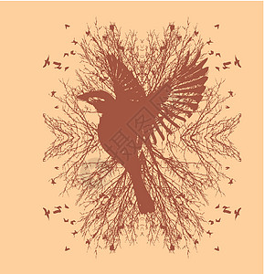 黑人背景鸟类生命矢量艺术动物绘画植绒天堂插图生活羽毛编队剪影翅膀图片