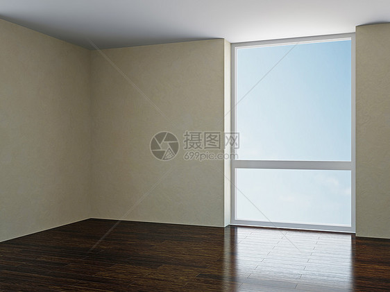 有窗口的空房间地面艺术住宅柱子房子财产公寓办公室大厅窗户图片