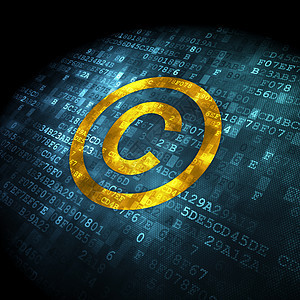 数字背景上的法律概念版权商标电脑财产家庭知识数据监视器法庭专利贸易图片