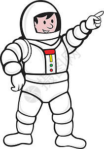 宇航员常备指针男性卡通片太空人插图男人图片