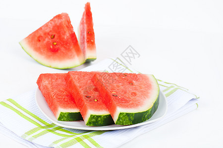 一片西瓜红色白色维生素粉色健康饮食绿色种子水果甜点图片