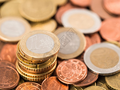 欧元商业财富汇率黄铜宏观铸币现金硬币货币金融图片