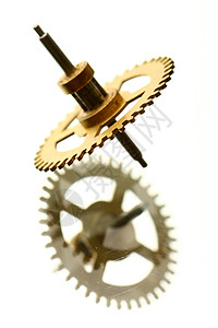机械时钟装置工作宏观车轮齿轮发条平衡手表乐器力量工程图片