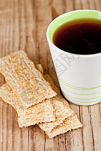 茶杯和饼干液体食物蛋糕甜点早餐乡村木头杯子糕点茶点图片