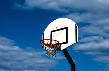 篮球圈篮板金属绳索运动天空图片