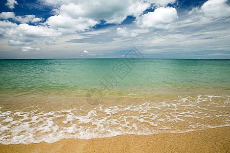 海 海蓝色海浪海洋晴天海景热带支撑天空假期太阳图片