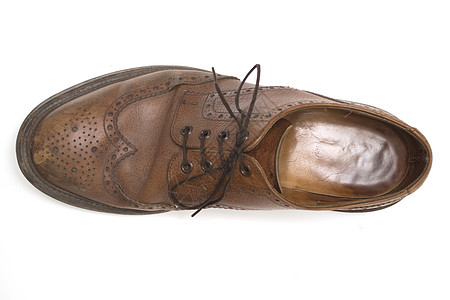 男鞋详情棕色织物肩带蕾丝皮匠尺寸皮革材料高清图片