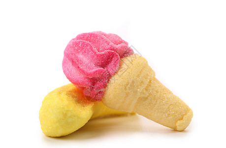 两个不同的棉花糖 合起来水果童年甜点奶油软糖食物糖果蓝色小吃香蕉图片