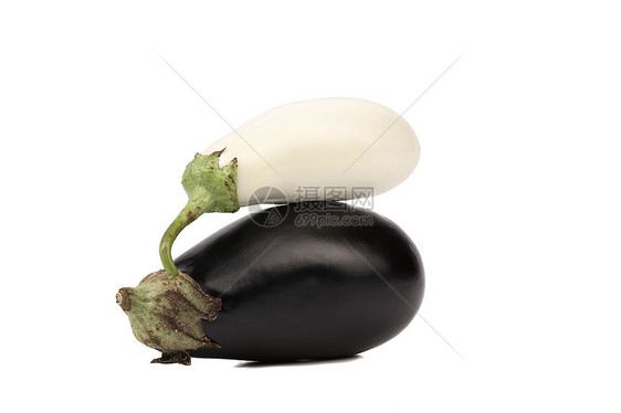 黑白茄子午餐美食维生素白色圆形蔬菜营养市场烹饪生态图片