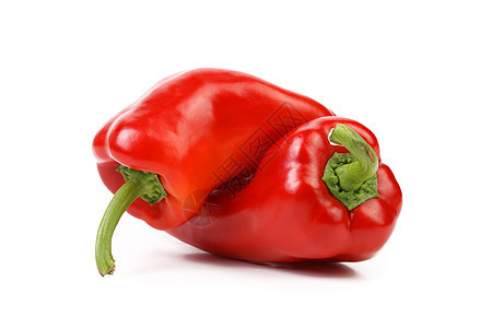 两颗红色红点心辣椒(capsicum)图片