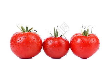 三西红番茄西红柿白色绿色红色食物蔬菜背景图片