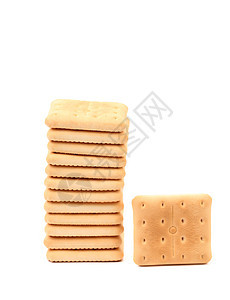 盐碱苏打饼干堆黄色面包小麦棕色正方形美食饼干长方形早餐饮食图片
